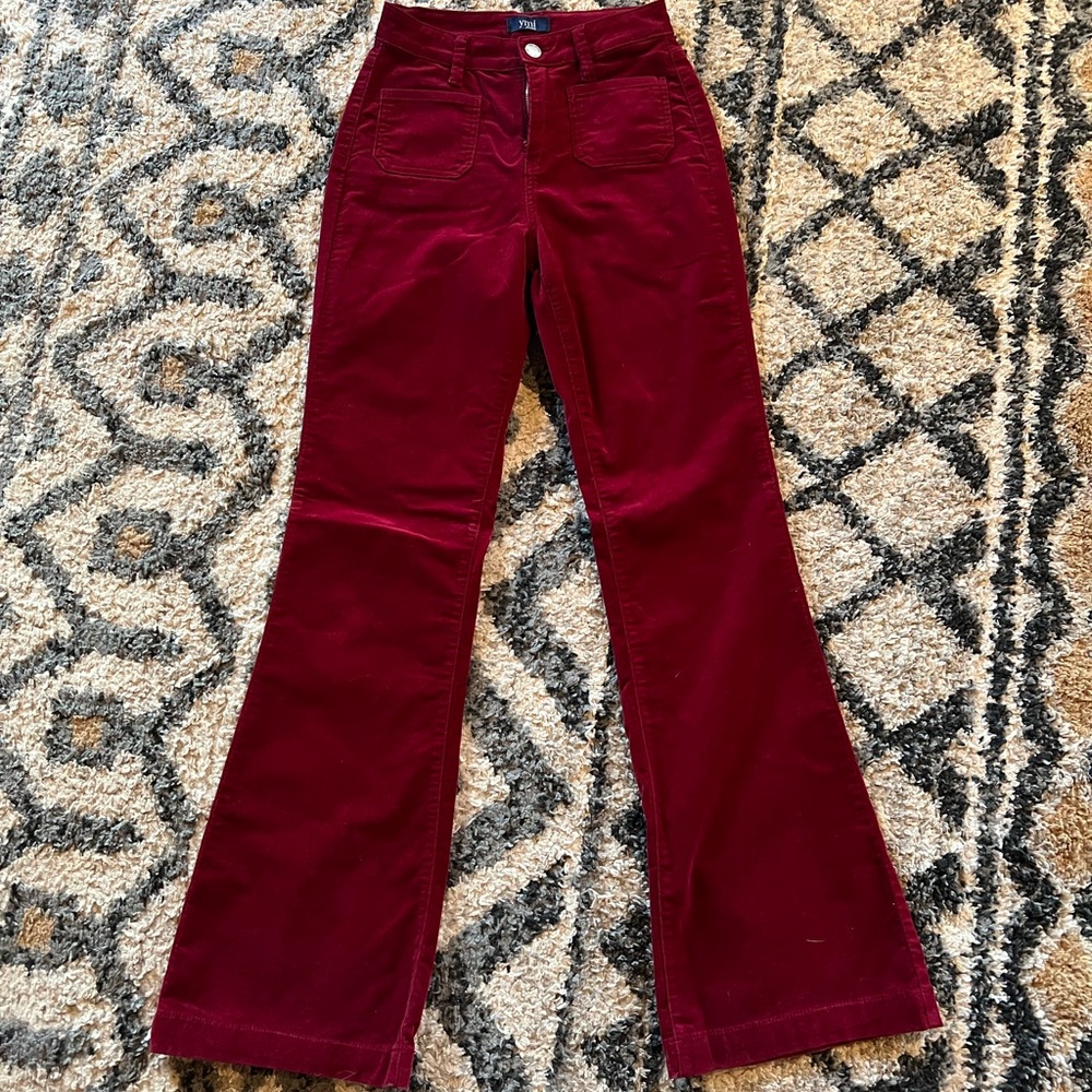 YMI Deep Red Corduroy Jeans